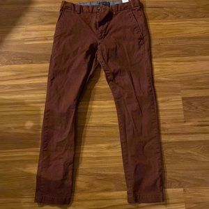 Banana Republic Men's Fulton Skinny-Fit Stretch Chino Pants 30x30 in burgundy.